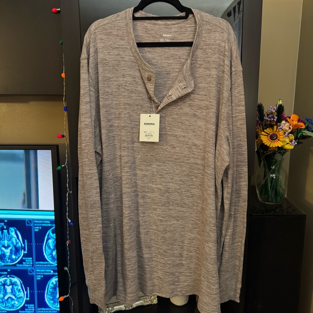 NWT Sonoma Super Soft Thermal in Tan/Brown 3XLT